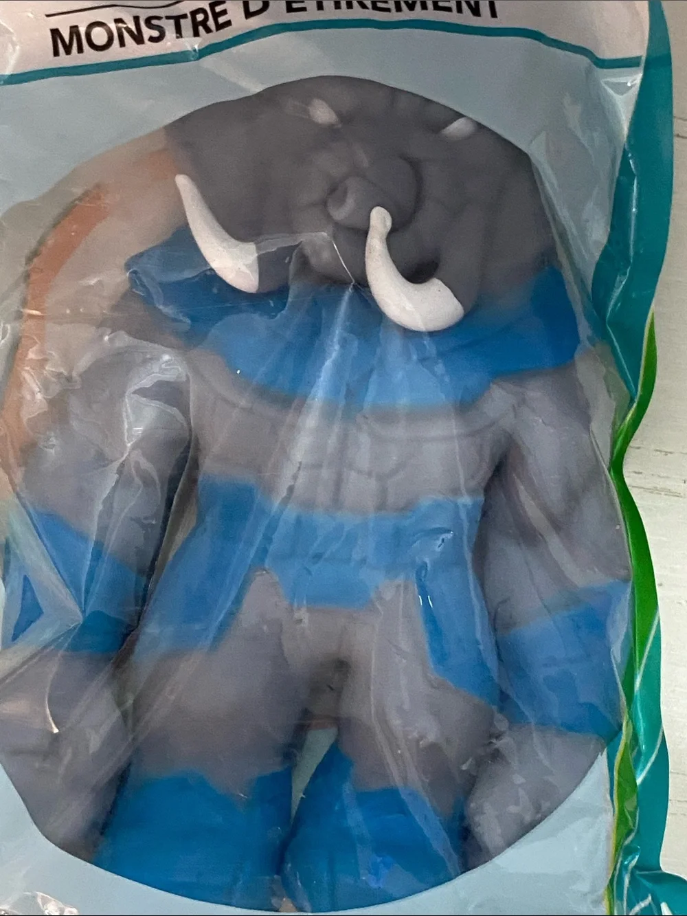Stretch Monster Figure - Gray & Blue